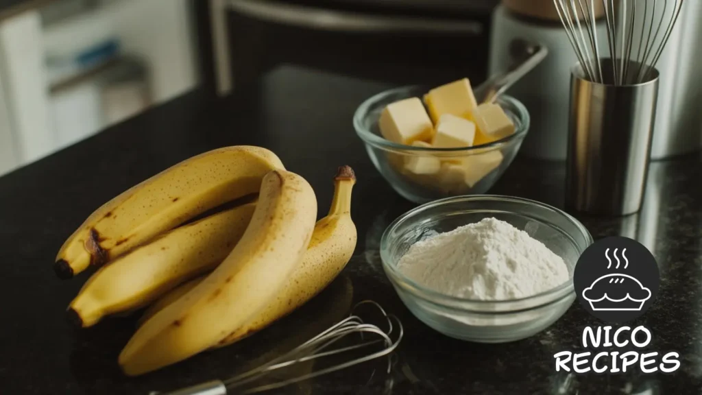 4 Ingredient Banana Bread Ingredients