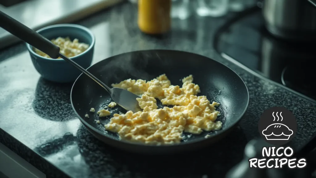 Cottage cheese eggs cooking