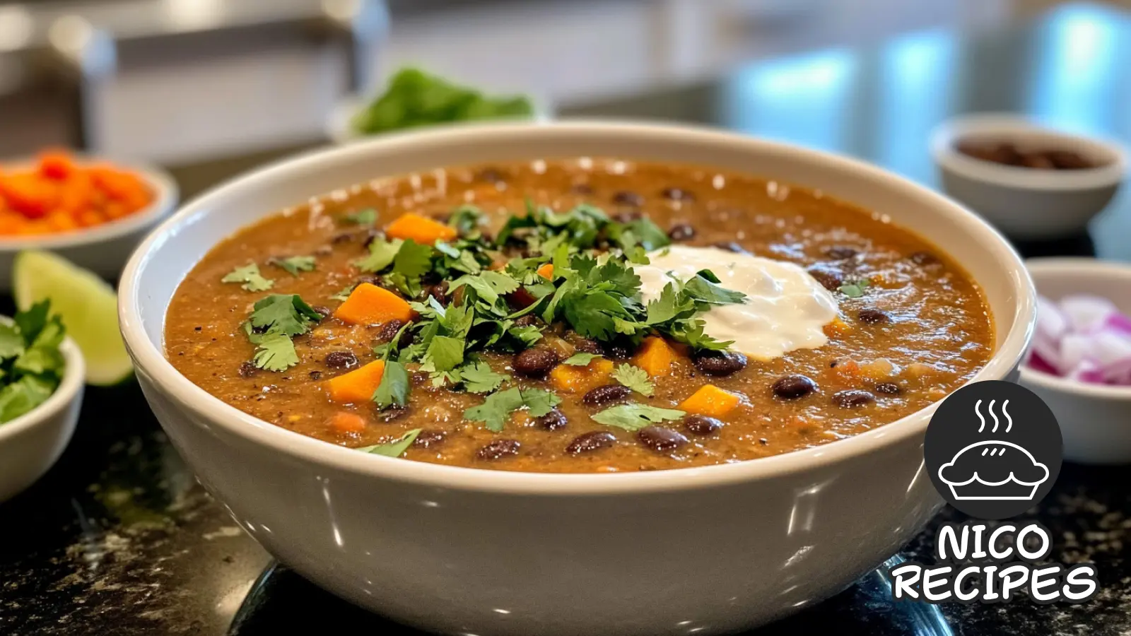 black bean and sweet potato soup