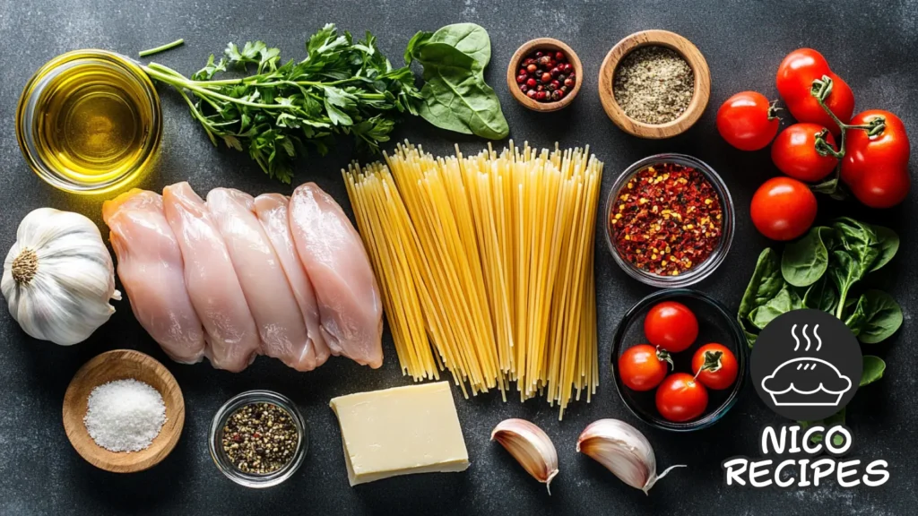 garlic parmesan chicken pasta ingredients