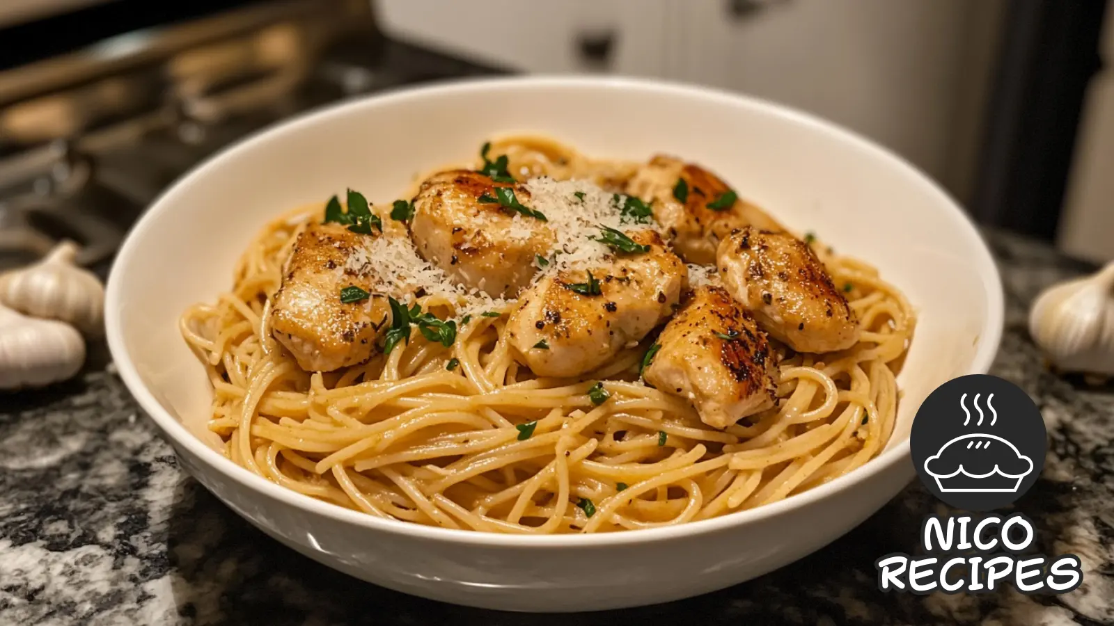 garlic parmesan chicken pasta