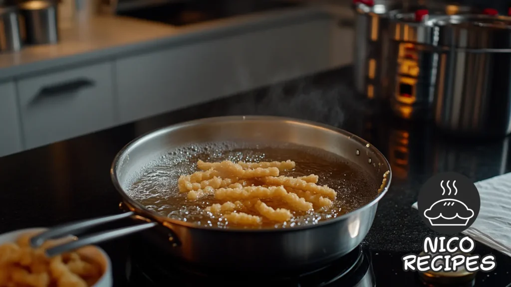 Funnel Cake Fries Cooking