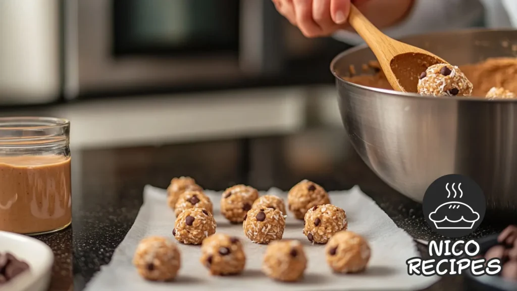 Peanut Butter Oatmeal Balls Cooking