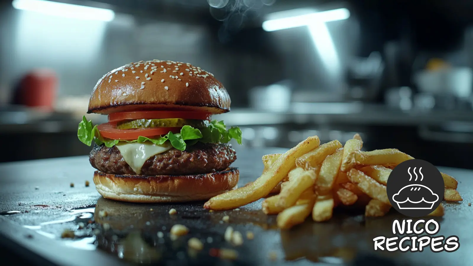 burger and fries