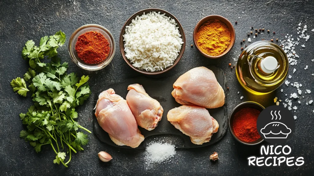 chicken over rice ingredients