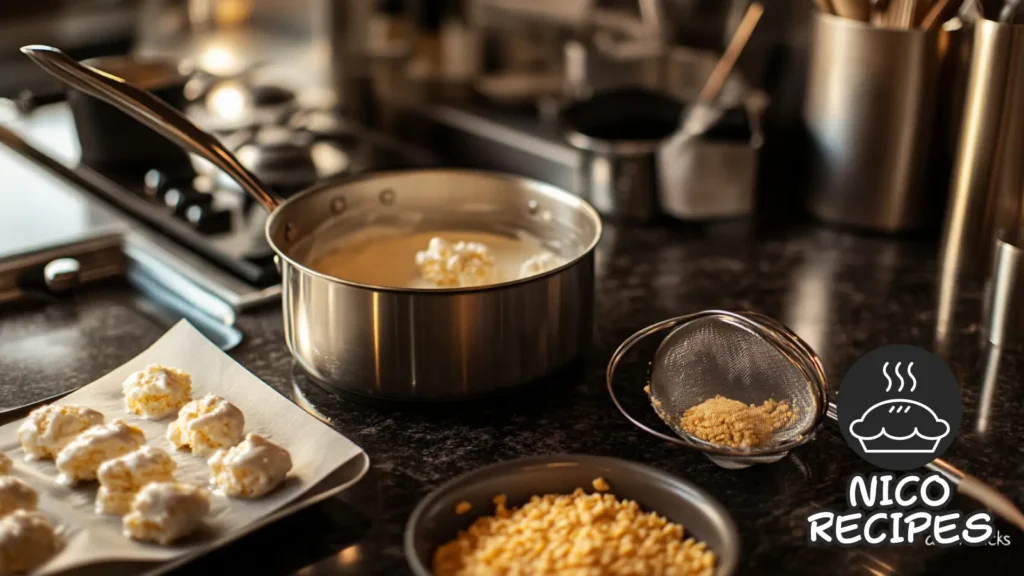 fried chicken ice cream cooking