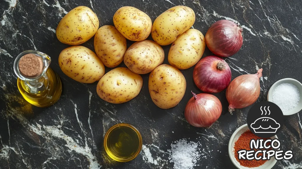 fried potatoes and onions ingredients