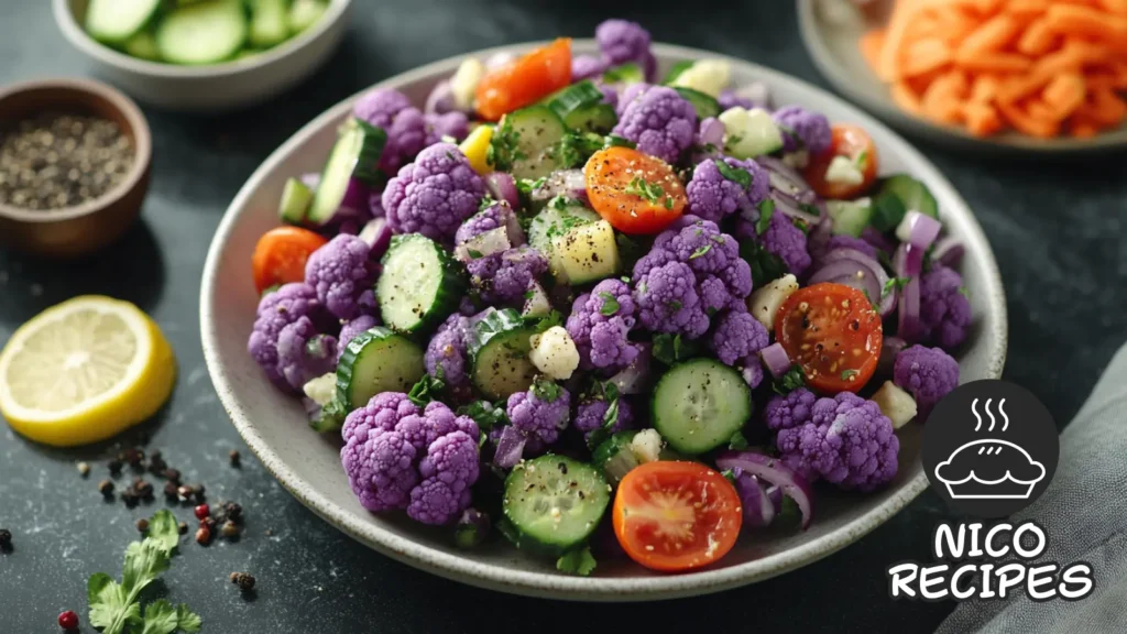 purple cauliflower salad