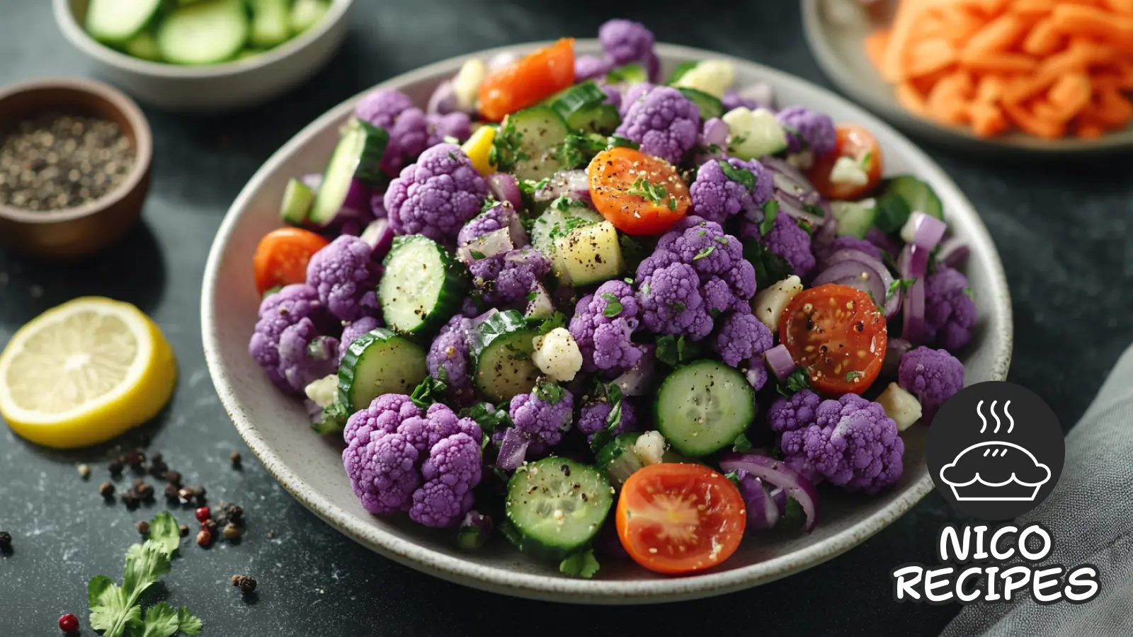 purple cauliflower salad