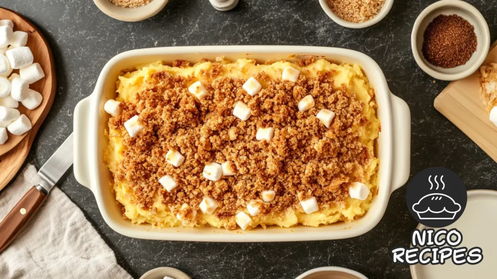 white sweet potato casserole