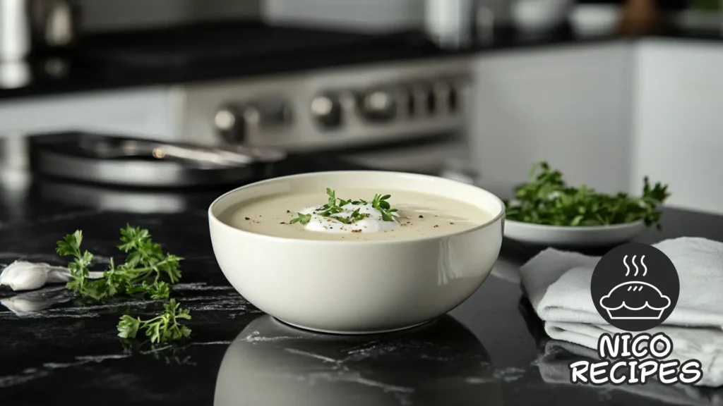 white sweet potato soup